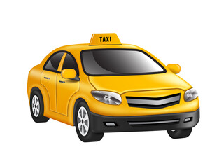 yellow taxi - obrazy, fototapety, plakaty