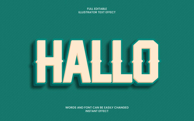 Hallo Text Effect