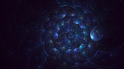 3D rendering abstract round light background