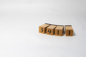 木ブロック　数字　Number　ナンバー　3911