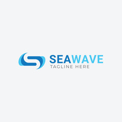 letter S - Sea wave logo