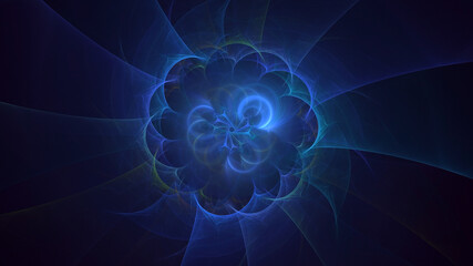 Obraz premium 3D rendering abstract round light background