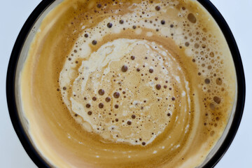 Universe in coffee foam