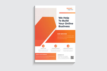 Corporate business flyer Design Template in A4. Can be adapt to Brochure, Annual Report, Magazine, Poster, Business Presentation, Portfolio, Flyer, Banner, Website. 