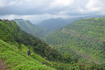Naklejka premium mountain view near pune maharashtra, india 