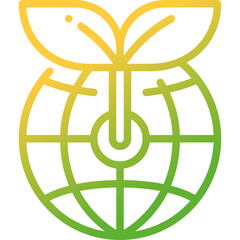 nature gradient line icon