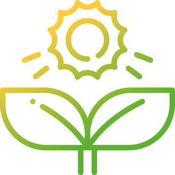 Photosynthesis Gradient Line Icon