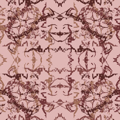 Obraz premium Seamless fractal pattern in vector format for printed fabrics or any other purposes. Every object is grouped base on color so the pattern is editable, tileable and easy to use.