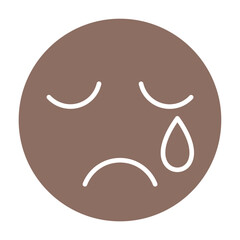 Crying Multicolor Glyph Icon
