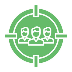 Target Audience Multicolor Glyph Icon