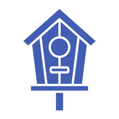 Bird House Multicolor Glyph Icon