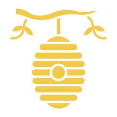 Beehive Multicolor Glyph Icon