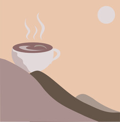 cup of coffee morning time background 