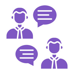 Conversation Multicolor Glyph Icon