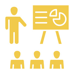 Presentation Multicolor Glyph Icon