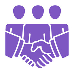 Teamwork Multicolor Glyph Icon