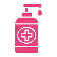 Hand Sanitizer Multicolor Glyph Icon
