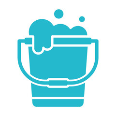 Bucket Multicolor Glyph Icon
