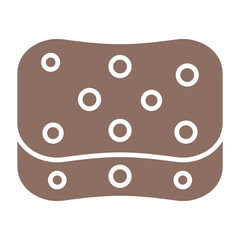Sponge Multicolor Glyph Icon