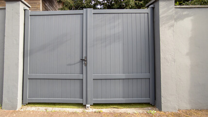 grey high home steel door aluminum gate slats