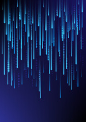 Abstract blue striped vertical lines technology background.