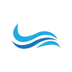 Water Wave symbol and icon Logo Template