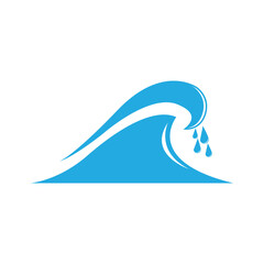 Water Wave symbol and icon Logo Template