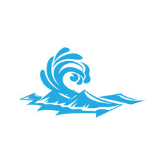 Water Wave symbol and icon Logo Template