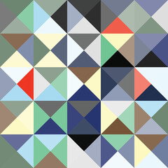 Abstract geometric Bauhaus pattern design. Vector circle, triangle and square lines color art design. Colorful Bauhaus background pattern. 