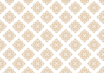 Ornamental doodle mandala seamless pattern background vector template, Seamless pattern with paisley, mandala, and floral motif for wallpaper