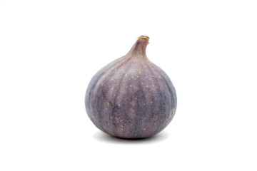 Fresh purple figs on a white background