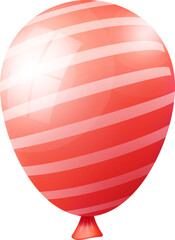 Realistic red balloons for party event design
