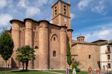 Monastery of Santa Maria la Real. Najera, La Rioja, Spain. Santiago's road. - obrazy, fototapety, plakaty