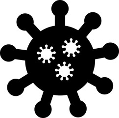 virus flat icon  vector hand drawn