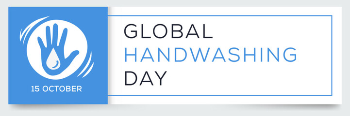 Fototapeta na wymiar Global Handwashing Day, held on 15 October.