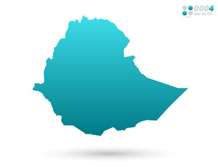Vector blue gradient of Ethiopia map on white background. Organized in layers for easy editing.