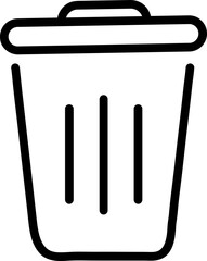 Trash Can Icon Illustration Design on white background..eps