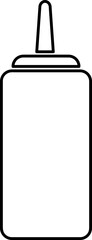  vector ketchup or mustard squeeze bottle icon in simple flat trendy style isolated on white background.eps