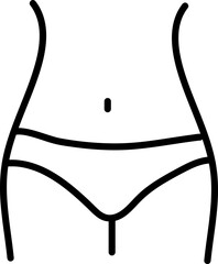  waist, waistline, weight loss. linear icon. Line with editable stroke.eps