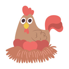 Chicken character cartoon icon png
