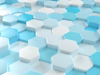 3d render of futuristic hexagonal background
