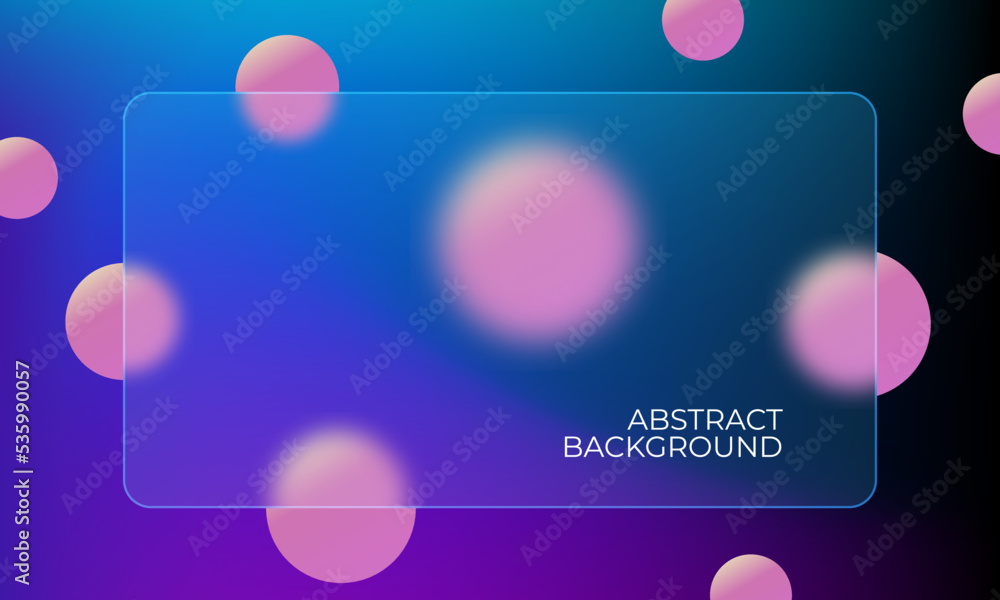 Poster abstract minimalistic background in creative glassmorphism style. dark backdrop with 3d colorful gra
