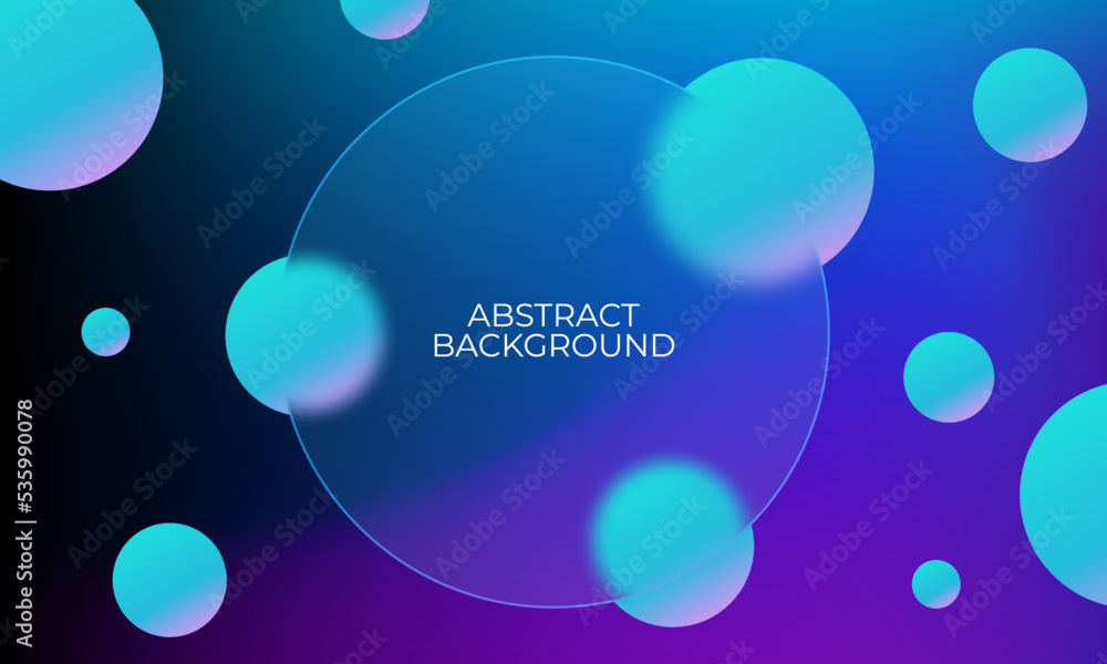Aufkleber abstract minimalistic background in creative glassmorphism style. dark backdrop with 3d colorful gra