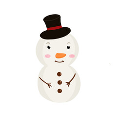 snowman isolated on white background