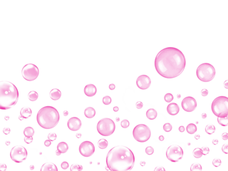 Purple bubbles on a white background with illustrative concepts in beverage ads and digital design media. copy space,banner,website