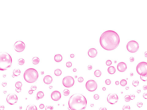 Purple bubbles on a white background with illustrative concepts in beverage ads and digital design media. copy space,banner,website
