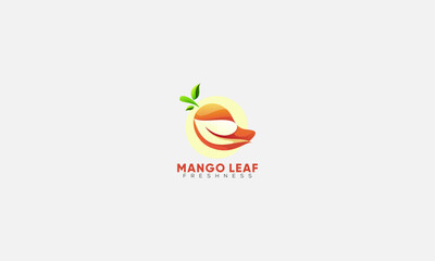 Mango Leaf Modern Gradient Colorful Logo