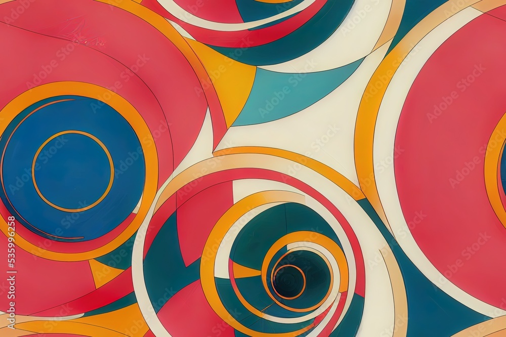 Poster abstract circular geometric background. circular geometric centric motion pattern. starburst dynamic