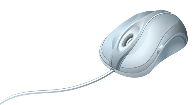 recommend clip art: Computer mouse with cord