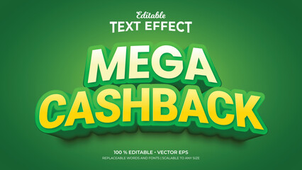 Mega Cashback Editable Text Effects
